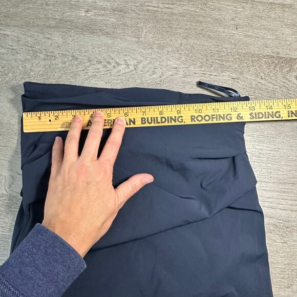 Elisabetta Franchi Mini Ruched Dress Blue Side Zipper Size 42 - Picture 11 of 13